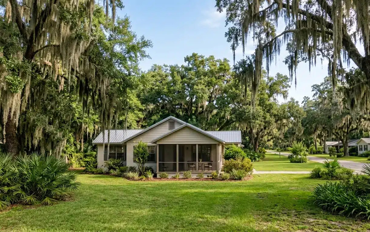 Affordable single-story home with large yard in Interlachen FL representing low cost of Living in Interlachen Florida