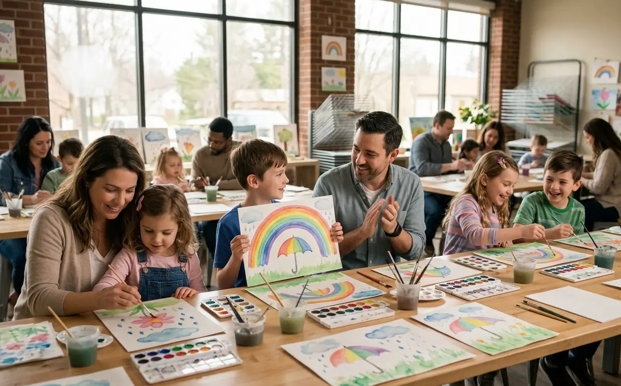 Family Art Workshop April Showers