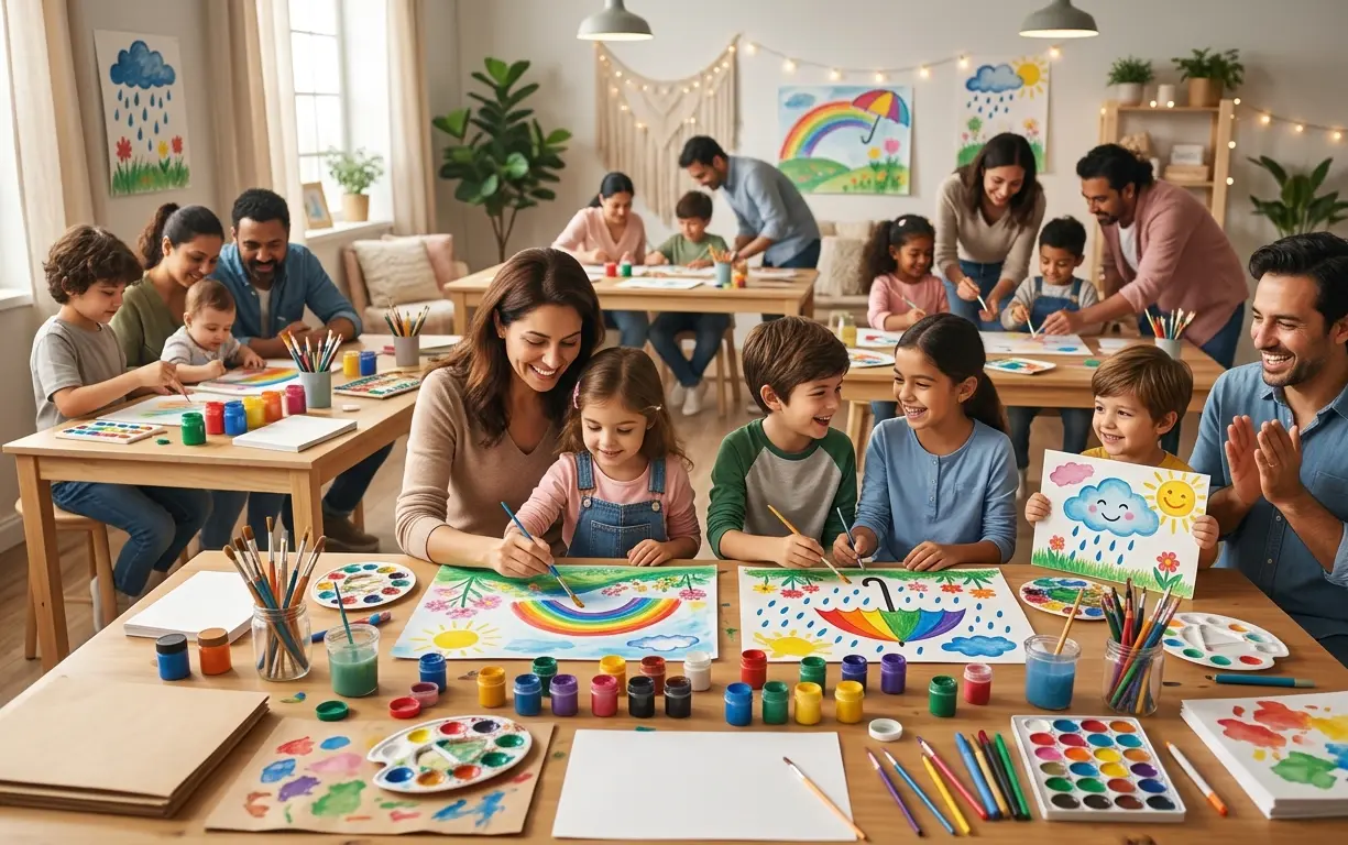 Family Art Workshop April Showers