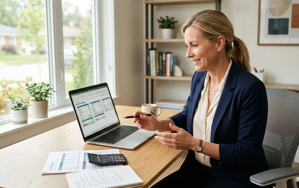 Professional reviewing Florida no state income tax financial savings calculations showing benefits of moving to Florida in 2026