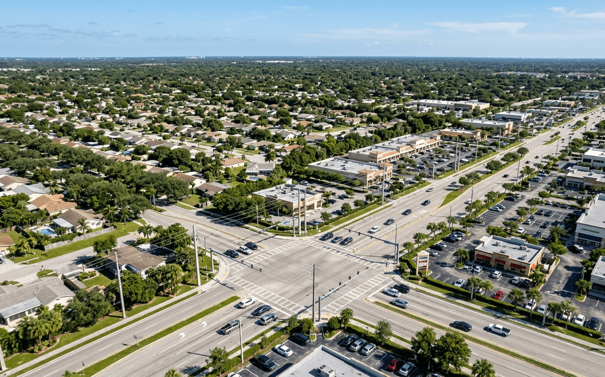 Jacksonville FL surrounding county suburban landscape showing regional options for moving to Jacksonville FL from out of state