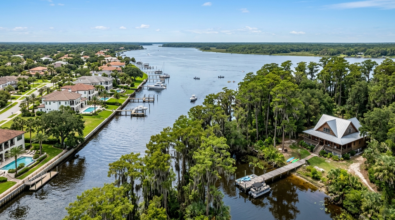 Contrasting Northeast Florida neighborhoods representing different county housing markets