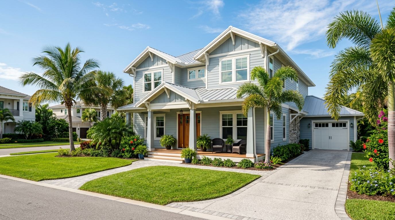 Modern Florida home exterior in St. Johns County
