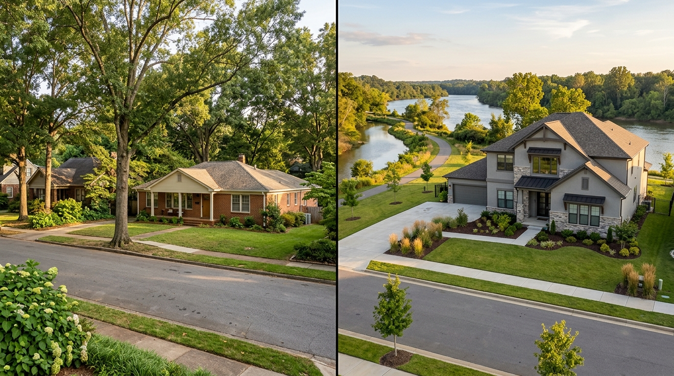 Comparison of Orange Park and Fleming Island suburban neighborhoods in Clay County FL