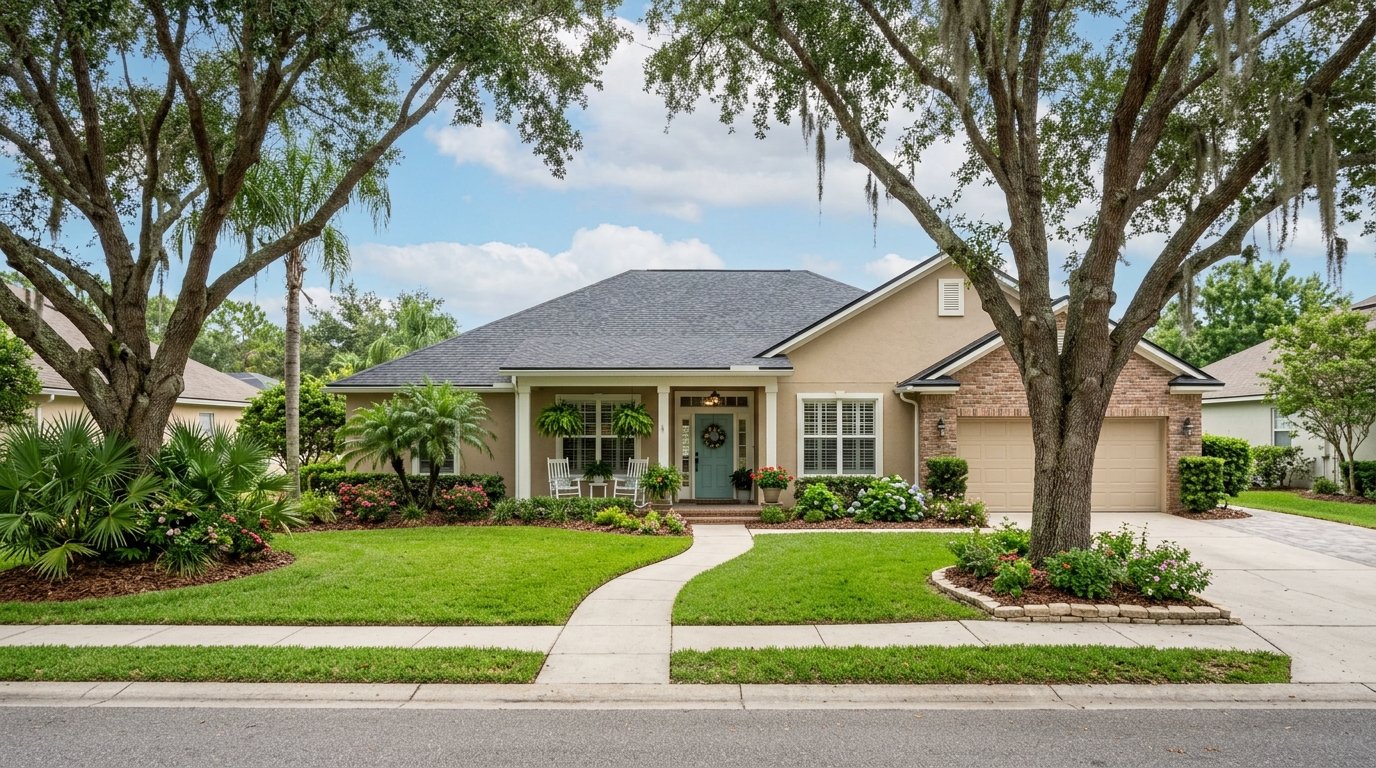 Established single-story home representing Orange Park real estate in Clay County FL