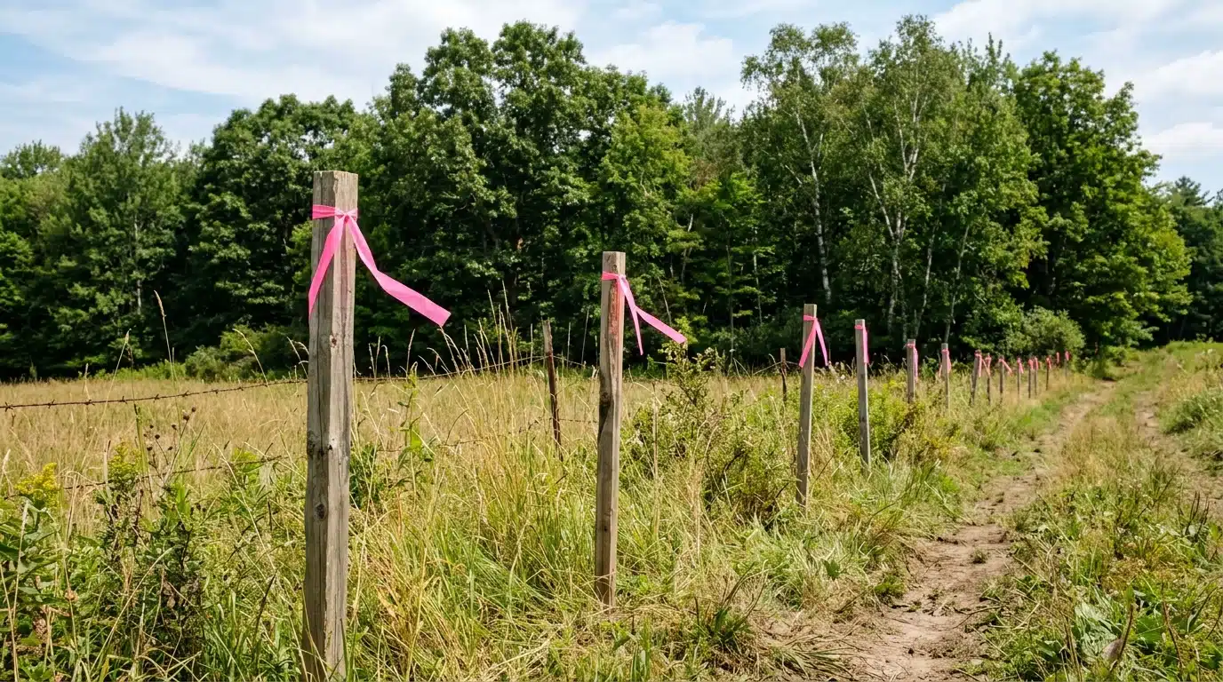 surveyed property boundary on land for sale in Putnam County FL