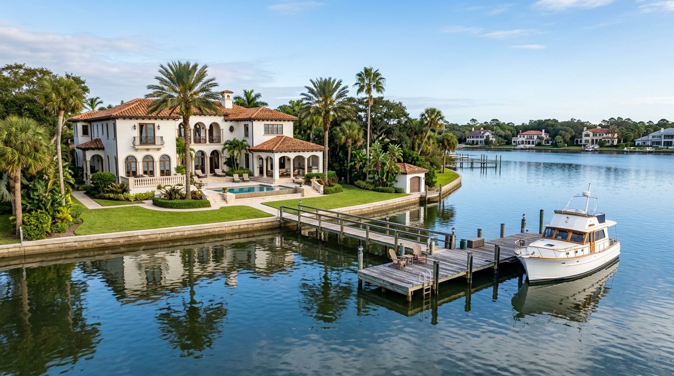 Luxury waterfront home in gated St. Augustine community