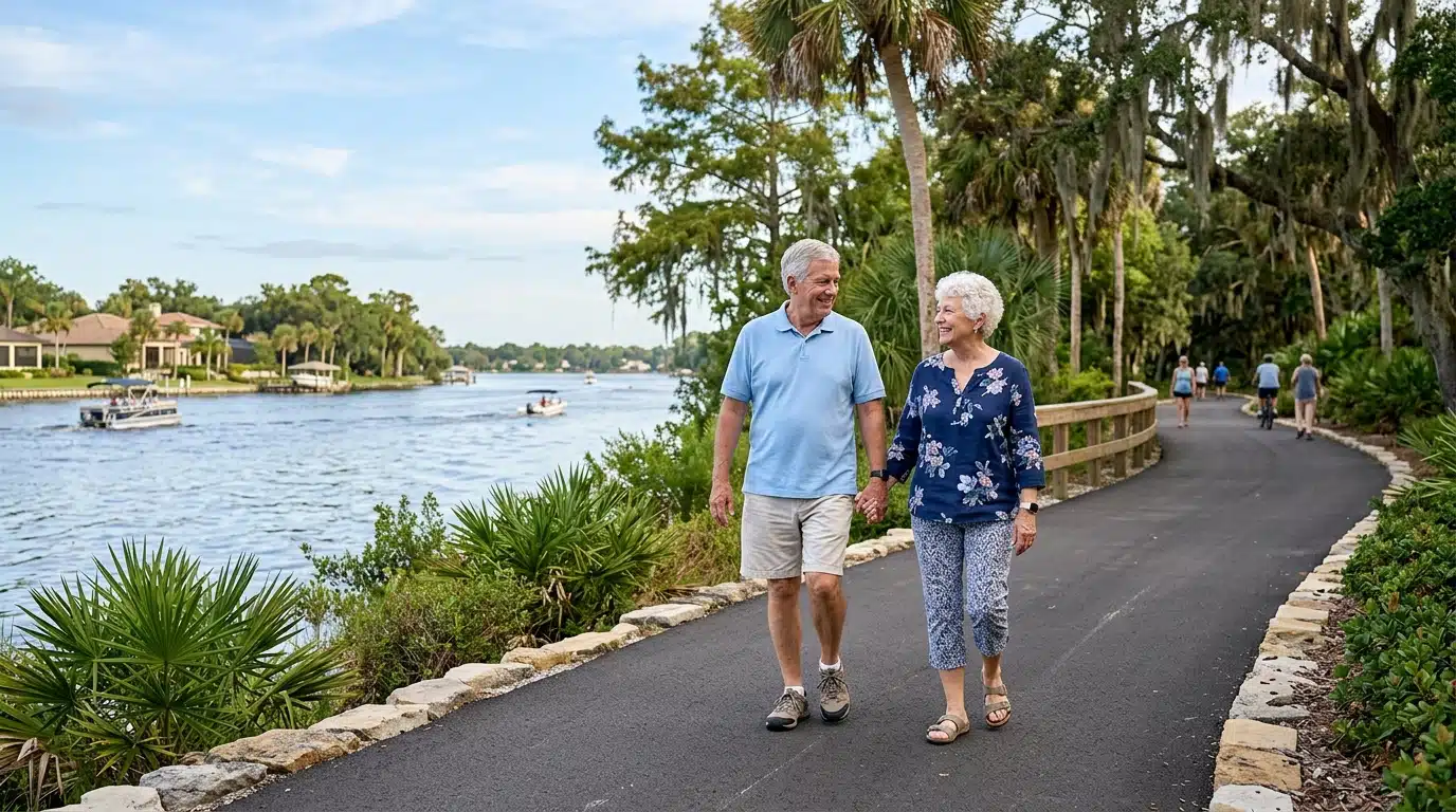 Retired couple in a 55+ community in Northeast Florida