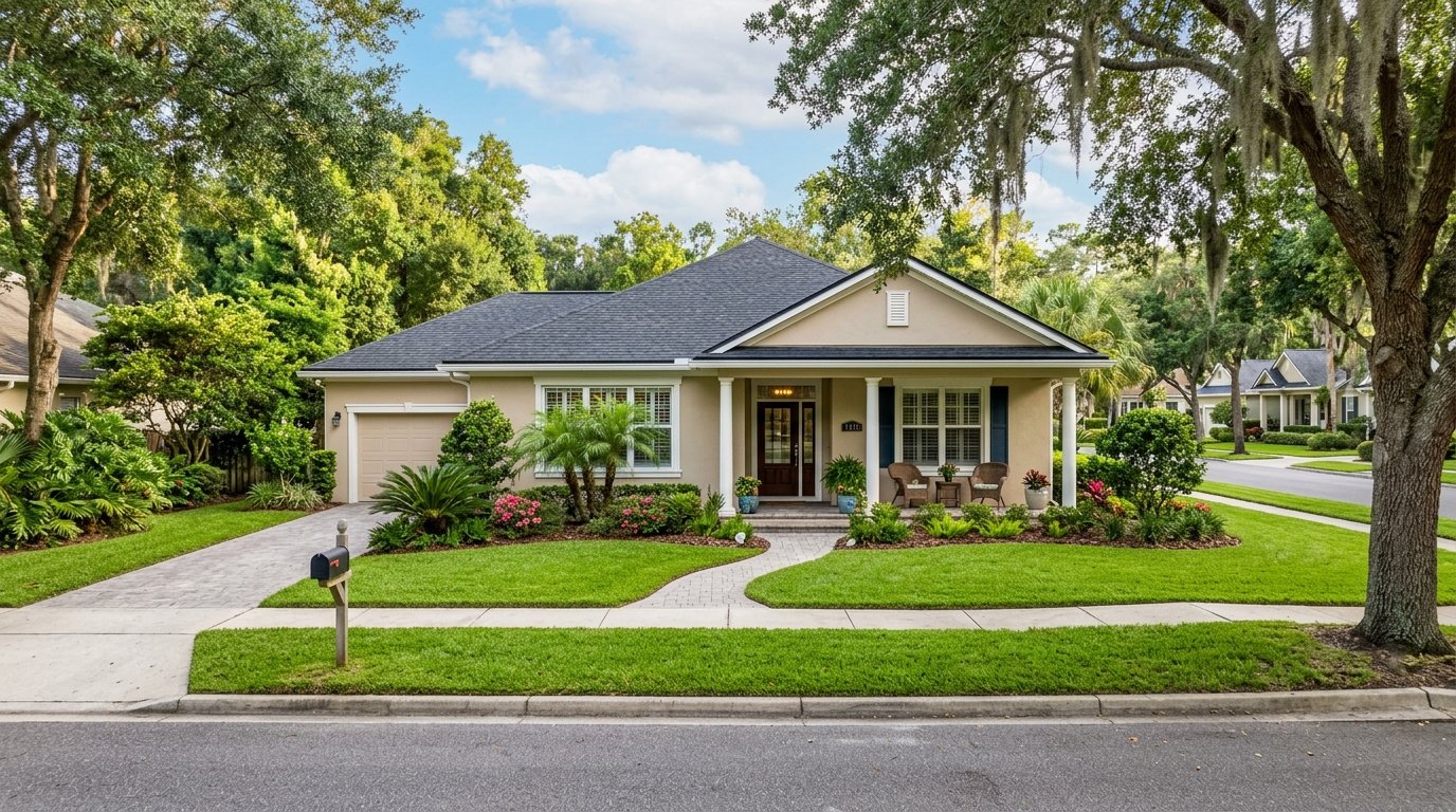 Gated luxury community entrance in St. Johns County Florida.